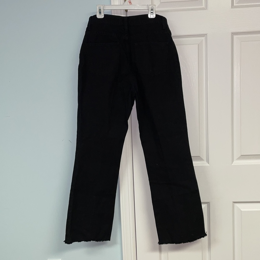 Tory Burch Black Jeans Book Cut Denim - Picture 3 of 5